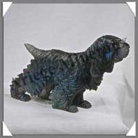 CHIEN - LABRADORITE - 120x80x25 mm - 170 grammes - A002
