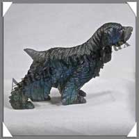 CHIEN - LABRADORITE - 120x80x25 mm - 170 grammes - A002