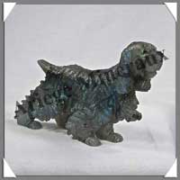 CHIEN - LABRADORITE - 115x75x25 mm - 130 grammes - A003