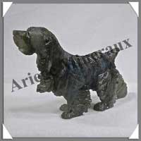 CHIEN - LABRADORITE - 115x75x25 mm - 130 grammes - A003