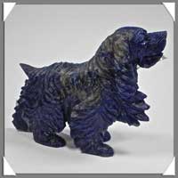 CHIEN - LAPIS LAZULI - 100x75x30 mm - 152 grammes - A001