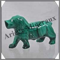 CHIEN - MALACHITE - 75x45x25 mm - 100 grammes - M002