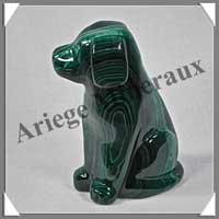 CHIEN - MALACHITE - 80x55x35 mm - 234 grammes - P002