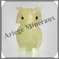CHOUETTE - CALCITE JAUNE - 110 mm - 420 grammes - A001