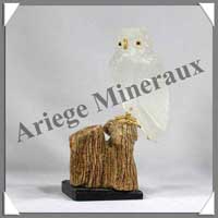 CHOUETTE - CRISTAL DE ROCHE - 100 mm - 250 grammes - A001