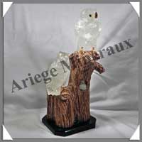 CHOUETTES (Couple) - CRISTAL de ROCHE - 290x180x120 mm - 2720 grammes - A005