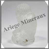 CHOUETTE - CRISTAL DE ROCHE - 90 mm - 275 grammes - C001