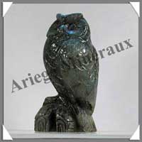 CHOUETTE - LABRADORITE - 100 mm - 350 grammes - C002