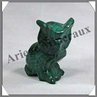 CHOUETTE - MALACHITE - 45 mm - 55 grammes -  P007