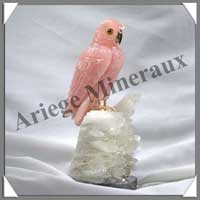 CHOUETTE - QUARTZ ROSE - 210 mm - 1500 grammes - A001