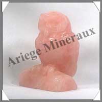 CHOUETTE - QUARTZ ROSE - 80 mm - 230 grammes - C001
