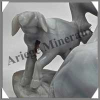 CHEVRES (Trio) - CALCEDOINE Cristallise - 200x170x130 mm - 2780 grammes - A001