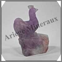 COQ - AMETHYSTE LAVANDE - 90x40x35 mm - 170 grammes - A001