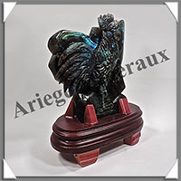 COQ - LABRADORITE - 130x110x25 mm - 630 grammes - A001
