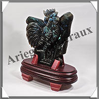 COQ - LABRADORITE - 130x110x25 mm - 630 grammes - A001