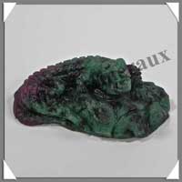 CROCODILE - ZOIZITE RUBIS - 55x30x25 mm - 40 grammes - A001