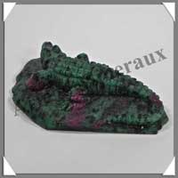 CROCODILE - ZOIZITE RUBIS - 75x40x25 mm - 75 grammes - A002