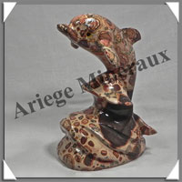 DAUPHIN - LEOPARDITE (Jaspe Lopard) - 145x90x70 mm - 810 grammes - A001