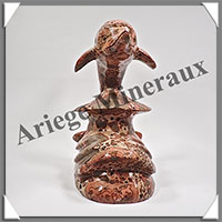 DAUPHIN - LEOPARDITE (Jaspe Lopard) - 145x100x80 mm - 820 grammes - A003