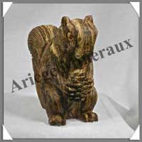 ECUREUIL - JASPE du KALAHARI - 100x95x45 mm - 470 grammes - A001