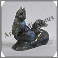 ECUREUIL - LABRADORITE - 70x60x28 mm - 100 grammes - A002