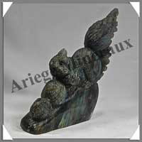 ECUREUIL - LABRADORITE - 90x80x20 mm - 140 grammes - A004