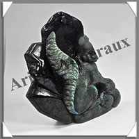 ECUREUIL - LABRADORITE - 120x115x48 mm - 680 grammes - A005