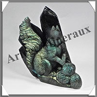 ECUREUIL - LABRADORITE - 120x115x48 mm - 680 grammes - A005