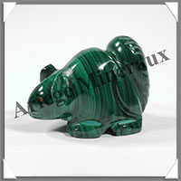 ECUREUIL - MALACHITE - 60x25x20 mm - 111 grammes - B002