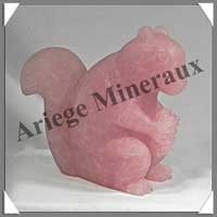 ECUREUIL - QUARTZ ROSE Intense - 110x100x50 mm - 560 grammes - A001