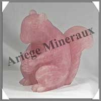ECUREUIL - QUARTZ ROSE Intense - 110x100x50 mm - 560 grammes - A001