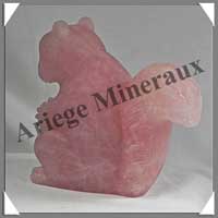 ECUREUIL - QUARTZ ROSE Intense - 110x100x50 mm - 560 grammes - A001
