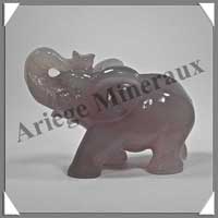 ELEPHANT - CALCEDOINE - 110x70x50 mm - 430 grammes - A002