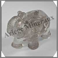 ELEPHANT - CRISTAL DE ROCHE - 90x60x40 mm - 192 grammes - A001