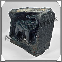 ELEPHANT - DUMORTIERITE - 120x110x50 mm - 1 690 grammes - A003