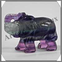 ELEPHANT - FLUORITE VIOLETTE - 40x40x25 mm - 65 grammes - A003