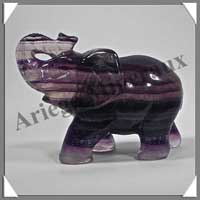 ELEPHANT - FLUORITE VIOLETTE - 105x75x45 mm - 430 grammes - A004