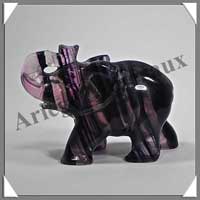 ELEPHANT - FLUORITE VIOLETTE - 85x65x35 mm - 240 grammes - A005