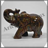 ELEPHANT - JASPE BAMBOU - 110x70x45 mm - 385 grammes - A001