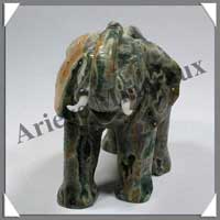 ELEPHANT - JASPE OCEAN - 110 mm - 400 grammes - C001