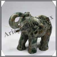 ELEPHANT - JASPE OCEAN - 110 mm - 400 grammes - C001