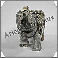 ELEPHANT - JASPE ORBICULAIRE - 110x70x48 mm - 295 grammes - A003