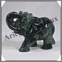ELEPHANT - JASPE KAMBAMBA - 90x55x50 mm - 135 grammes - C001