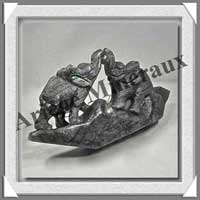 ELEPHANTS (Couple) - LABRADORITE - 220x115x40 mm - 900 grammes - A007