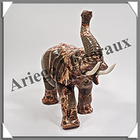 ELEPHANT - LEOPARDITE (Jaspe Lopard) - 160x140x65 mm - 710 grammes - A003