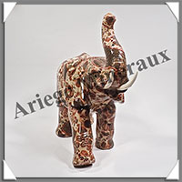 ELEPHANT - LEOPARDITE (Jaspe Lopard) - 160x150x65 mm - 890 grammes - A003