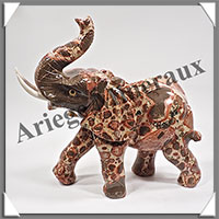 ELEPHANT - LEOPARDITE (Jaspe Lopard) - 160x150x65 mm - 890 grammes - A003