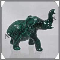 ELEPHANT - MALACHITE - 85x50x35 mm - 150 grammes - P003