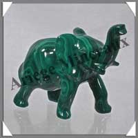 ELEPHANT - MALACHITE - 75x60x25 mm - 115 grammes - P004