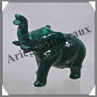 ELEPHANT - MALACHITE - 105x70x35 mm - 210 grammes - P005